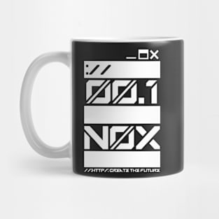 "N0X Create The Future" White Cyberpunk Design Mug